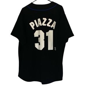VINTAGE MIKE PIAZZA NEW YORK METS MLB JERSEY SIZE XL AUTHENTIC OFF THE BENCH